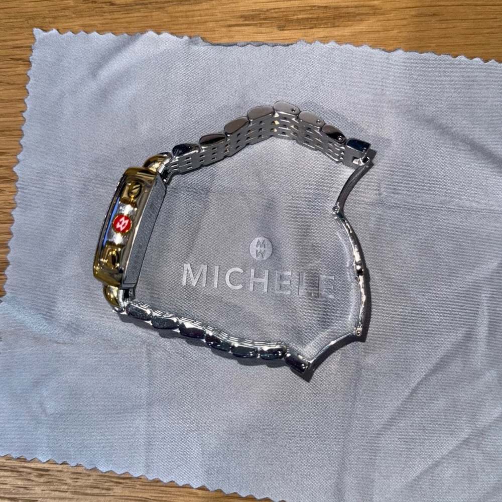 MICHELE Deco Diamond Chronograph Bracelet Watch, 33mm - Picture 14 of 17